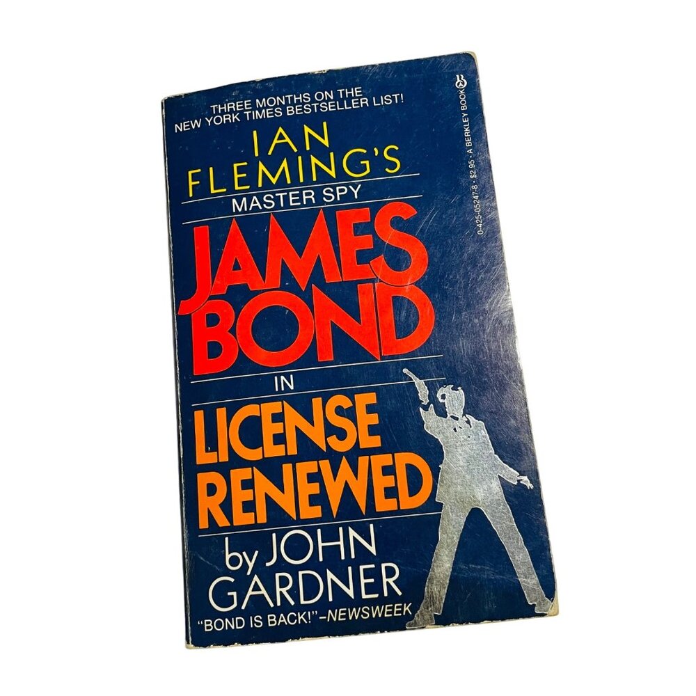 James Bond License Renewed By John Gardner Paperback Vintage Book